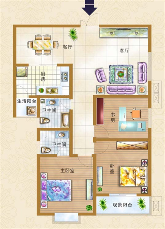 華融國際水岸B戶(hù)型