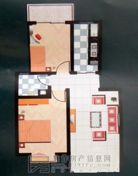 澳華一品園兩室一廳一衛一陽(yáng)臺