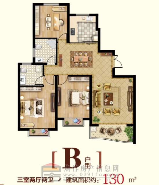 百大嘉苑Ⅱ期 三室兩廳兩衛 約130㎡