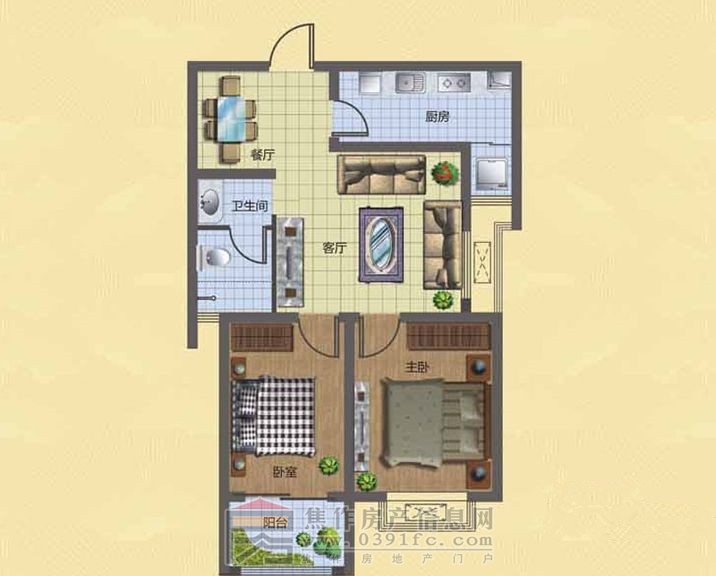 綠都疊翠園A2兩室兩廳一衛