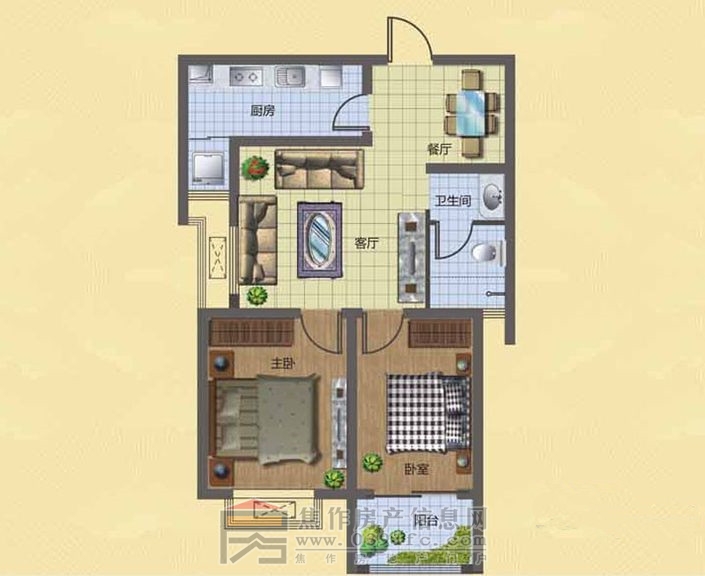 綠都疊翠園A2兩室兩廳一衛