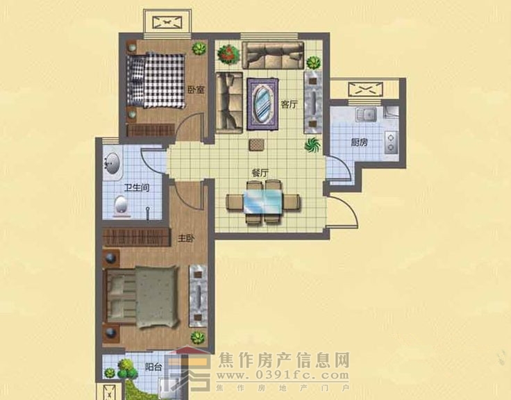 綠都疊翠園A1兩室兩廳一衛