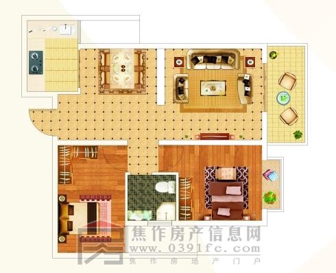 逸景雅居B2兩室兩廳一廚一衛81.92㎡