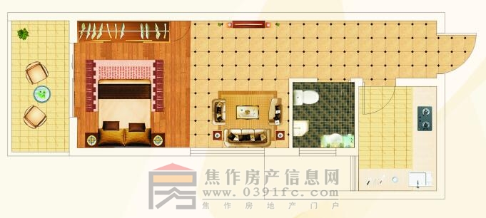 逸景雅居A2一室一廳一廚一衛45.06㎡